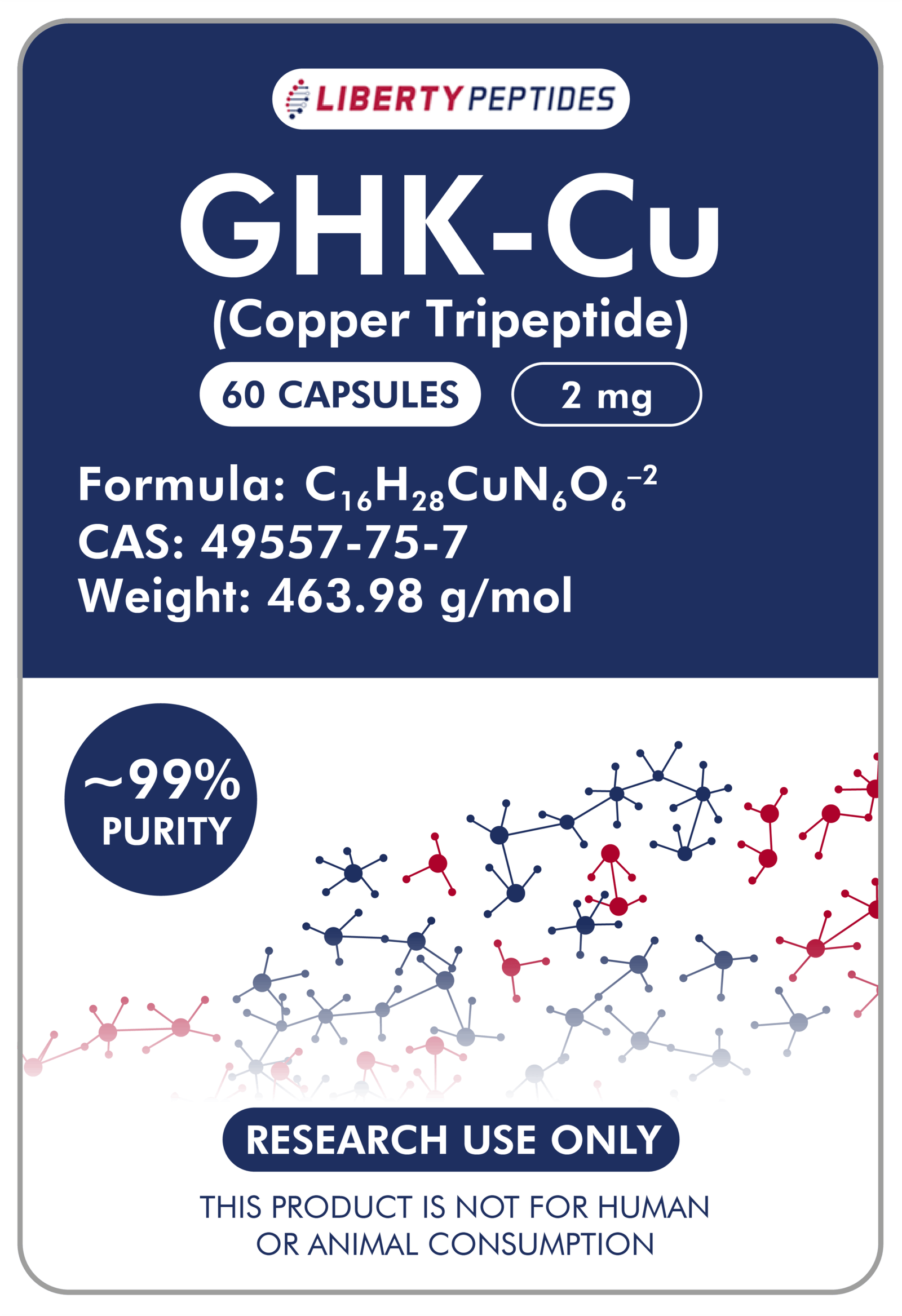 GHK-Cu (Copper Tripeptide) (2mg x 60 Capsules)