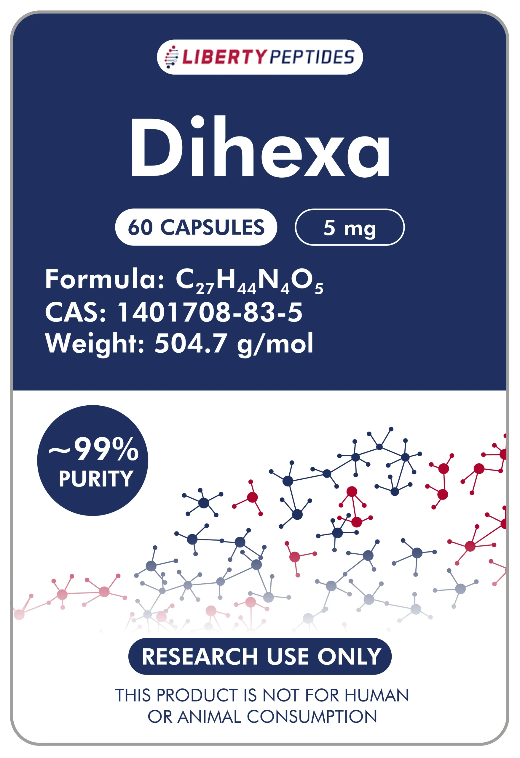 Dihexa (5mg x 60 Capsules)